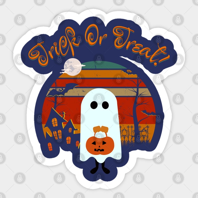 Trick or Treatin' with my BOO Sticker by TJWDraws